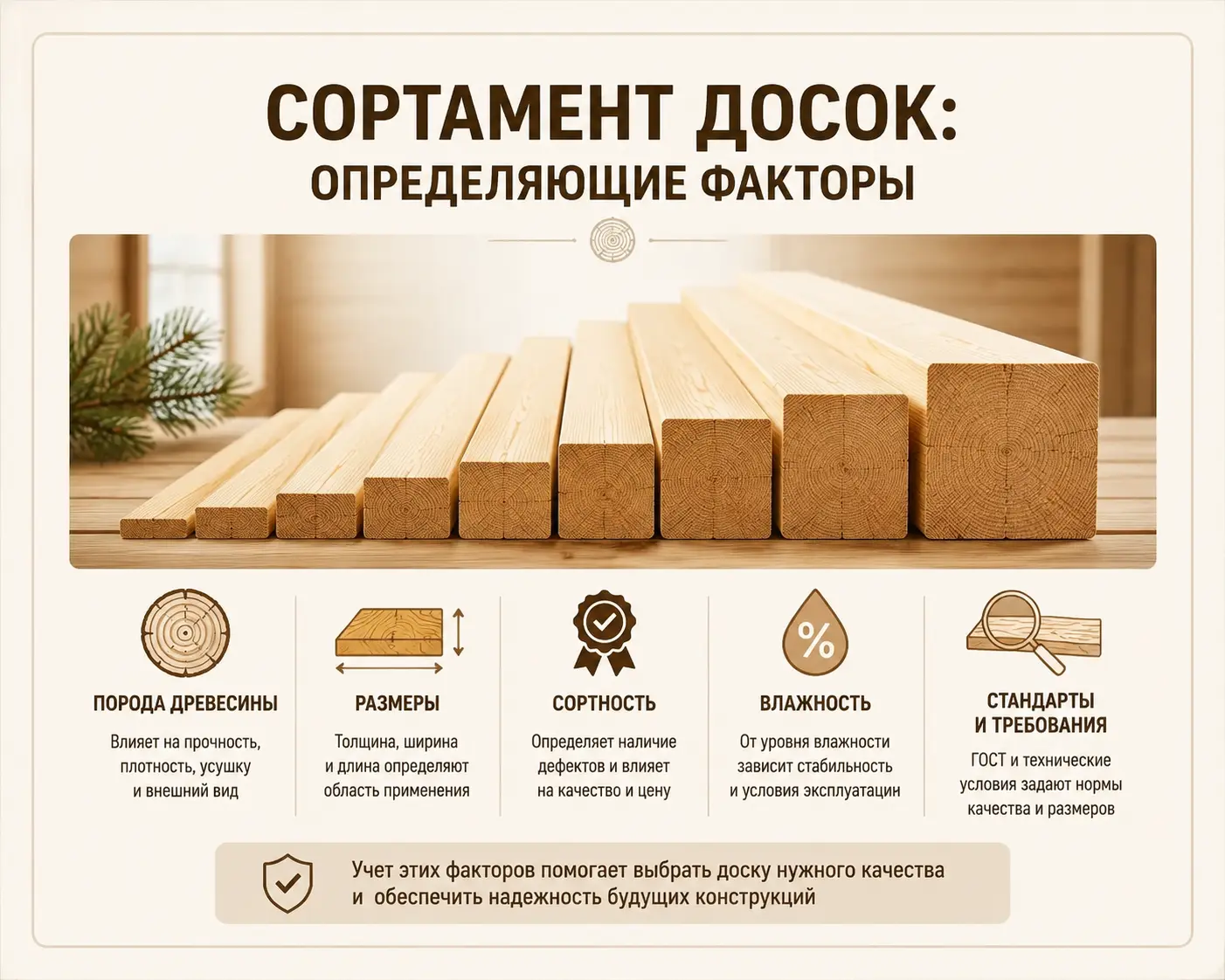 Сортамент досок: определяющие факторы Сортамент досок: определяющие факторы
