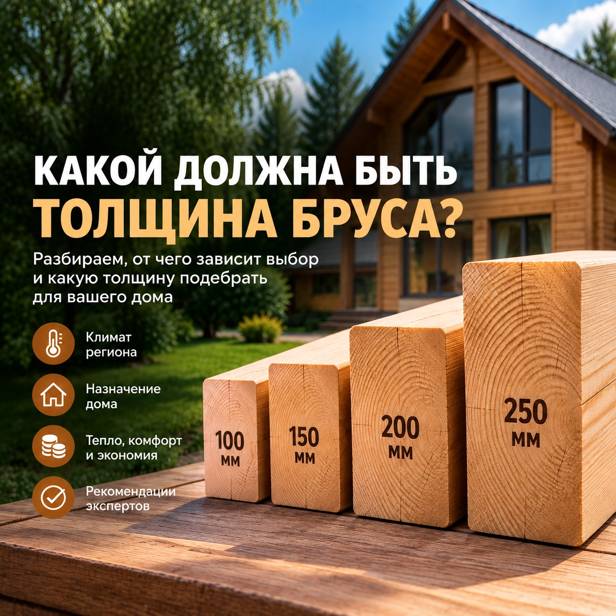 Какой должна быть толщина бруса Какой должна быть толщина бруса