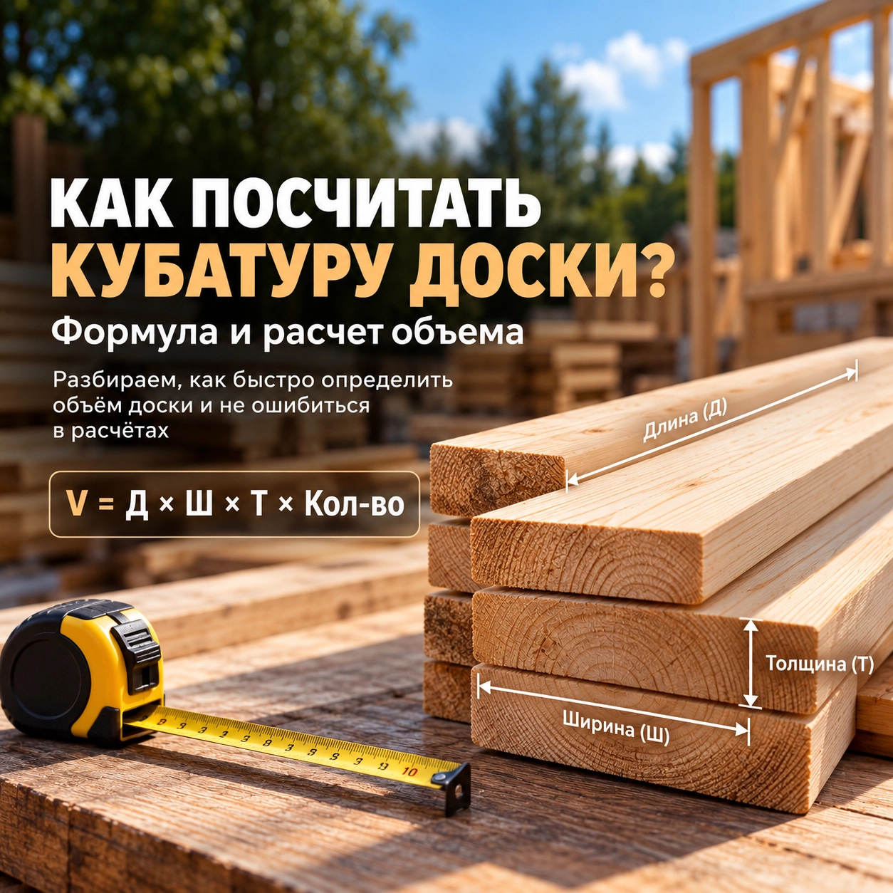 Как посчитать кубатуру доски Как посчитать кубатуру доски